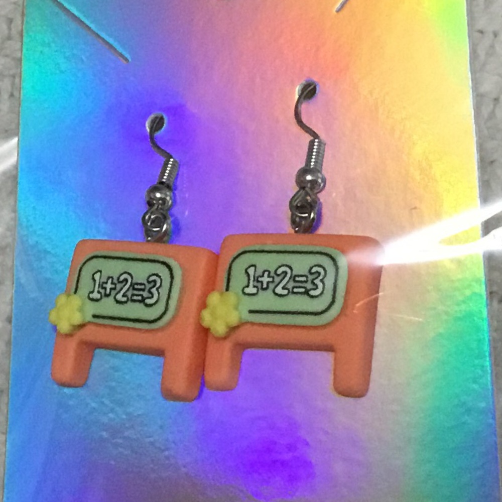 Math Teacher Addition Earrings